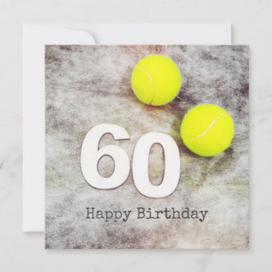 Tennis 60e anniversaire avec balles de tennis