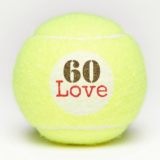 Tennis 60e Anniversaire balle de tennis et numéro  (Devant)