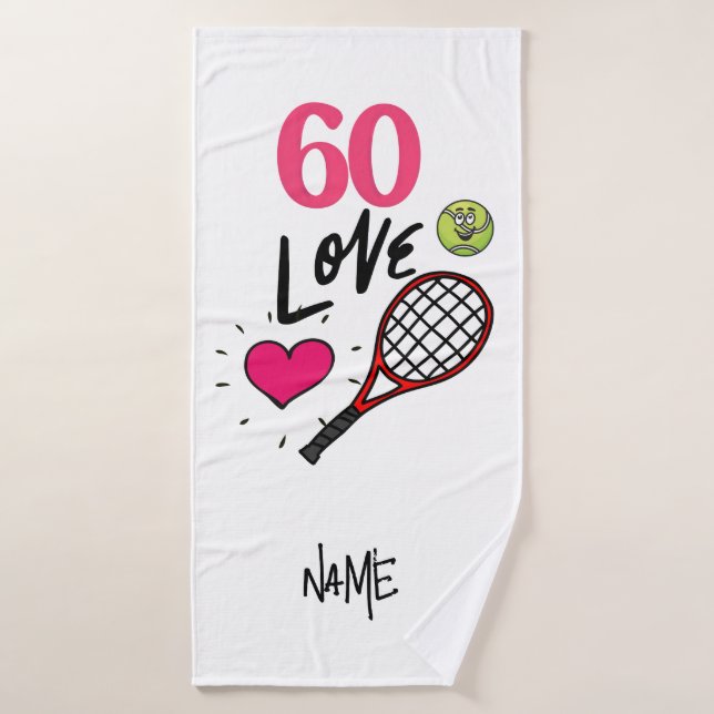 Tennis 60e anniversaire pour le joueur de tennis a (Serviette de bain)