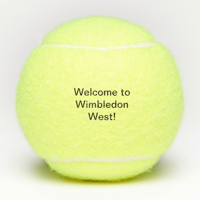 Tennis "Accueil vers Wimbledon occidental !" Balles de (Devant)