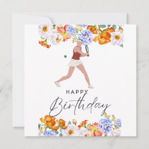 Tennis Anniversaire pour Joueuse Carte postale