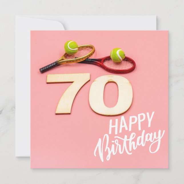 Tennis ball avec 70e anniversaire avec amour (Devant)