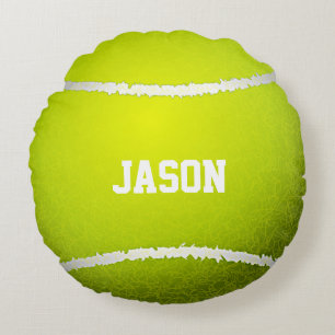 Tennis Ball Design Coussin rond