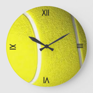 Tennis Ball Sport Horloge murale avec chiffres rom