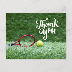 Tennis balle avec mot carte de remerciements