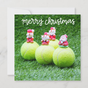 Tennis balle de Noël avec le Père Noël