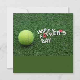 Tennis Bonne Fête des pères avec carte de tennis
