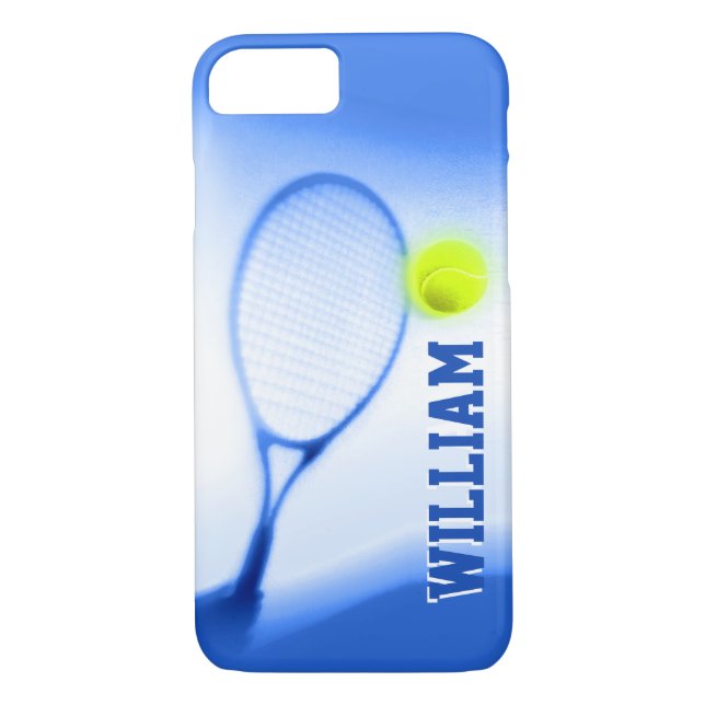Tennis boule raquette sport bleu coque iphone (Dos)