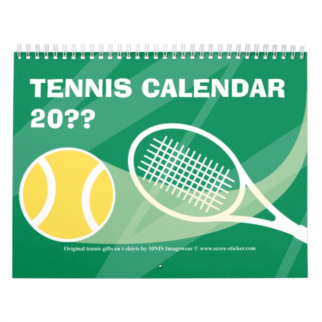 Tennis Calendrier cadeau avec des illustrations co (Protection)