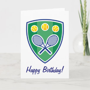 Tennis Carte d'anniversaire pour capitaine, entraî