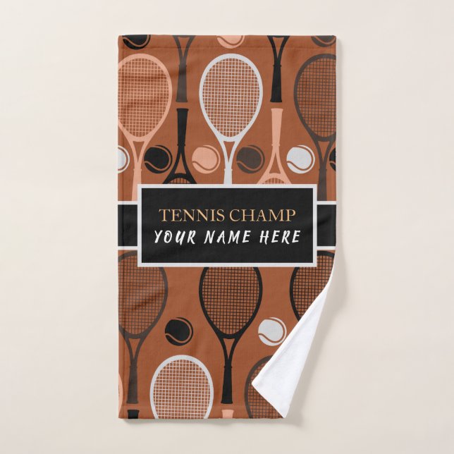 Tennis Champ Votre Joueur Nom Drôle Personnalisé (Serviette à main)