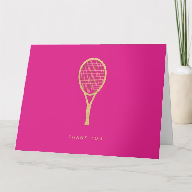 Tennis Chic Rose or personnalisé Merci plié (Devant)