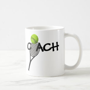 Tennis Coach Ball Racquet Jeu Café Mug