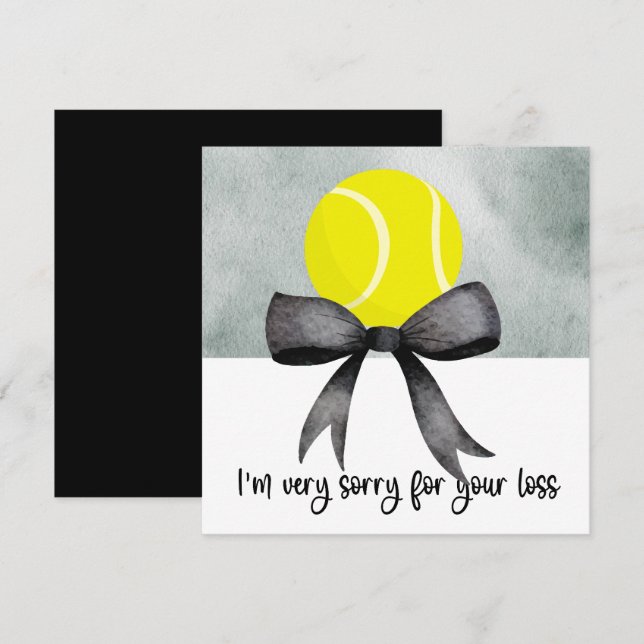 Tennis Condolences Désolé pour votre perte (Devant / Derrière)