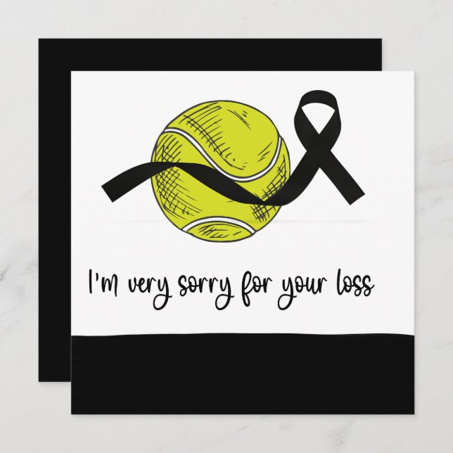 Tennis Condolences Désolé pour votre perte (Devant / Derrière)