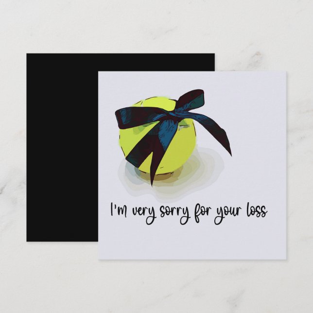 Tennis Condolences Désolé pour votre perte (Devant / Derrière)