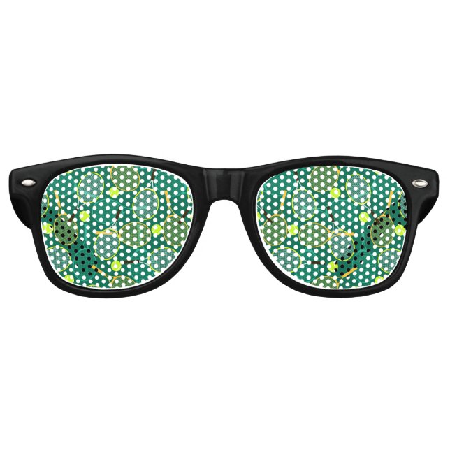 Tennis Design Retro Party Lunettes de soleil (Devant)