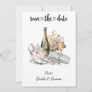 Tennis Enregistrer la date Mariage Fête Invitation