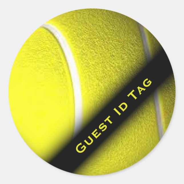 Tennis Guest ID Tags Stickers (Devant)