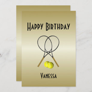 Tennis Invitation de fête d'anniversaire avec RSVP