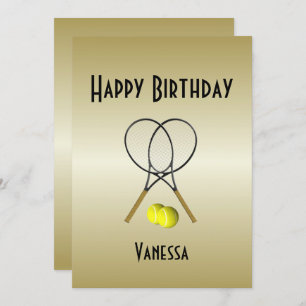 Tennis Invitation de fête d'anniversaire avec RSVP