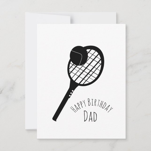 Tennis Joyeux Anniversaire Papa Père Grandpa Carte (Devant)