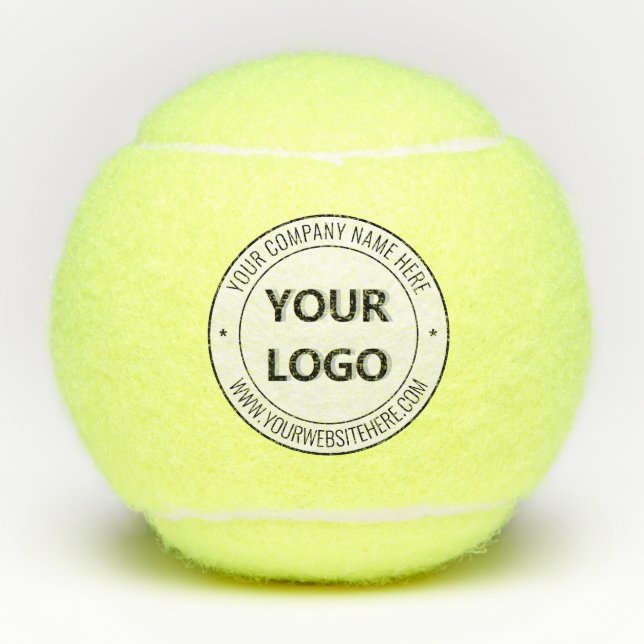 Tennis Modèle de texte de logo d'entreprise de balles de  (Devant)
