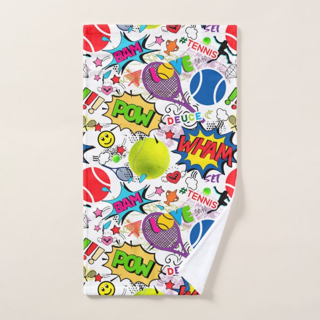 😍 🤩 tennis 🎾 motif  (Serviette à main)