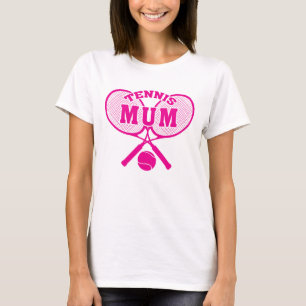 Tennis Mum Crossed Tennis Raquettes Tennis T-shirt