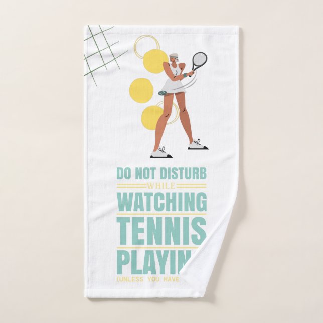 Tennis Ne pas déranger en regardant jouer au tenni (Serviette à main)