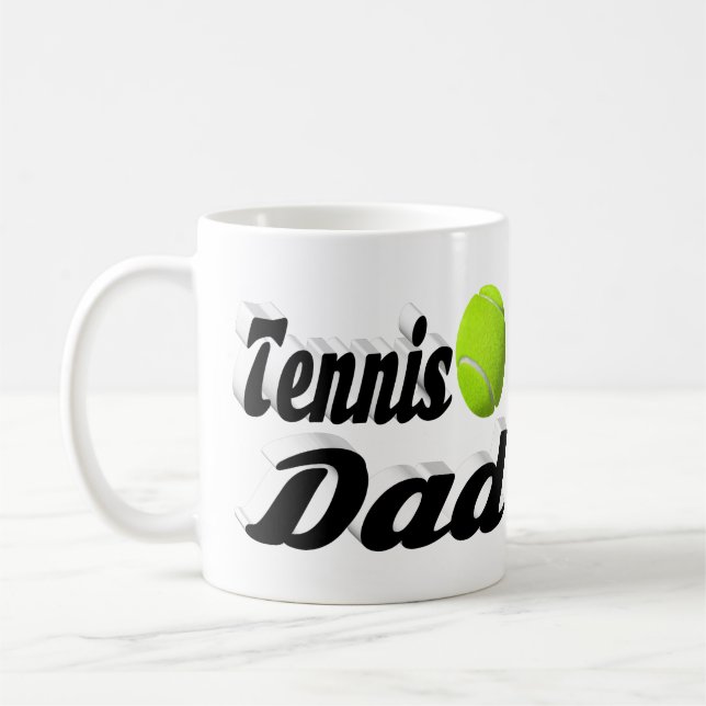 Tennis Papa demi-texte Café Mug (Gauche)