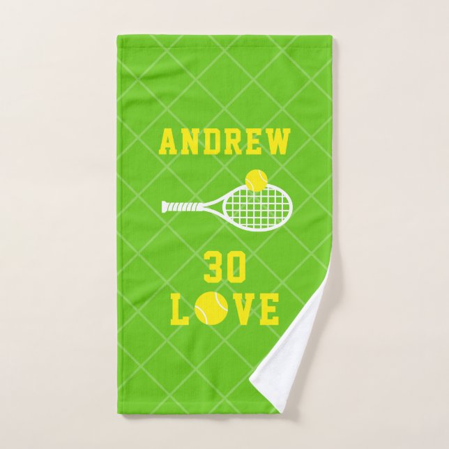 Tennis Personnalisé 30 Amour Anniversaire Sport Ma (Serviette à main)
