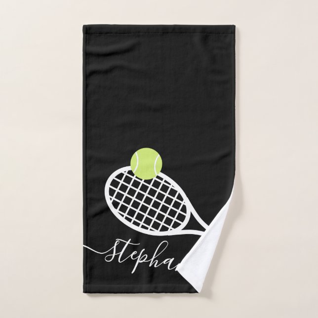 Tennis Personnalisé Filles Nom du script Serviette (Serviette à main)