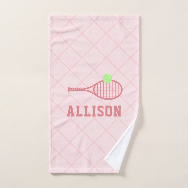 Tennis Personnalisé Filles Nom Rose (Serviette à main)