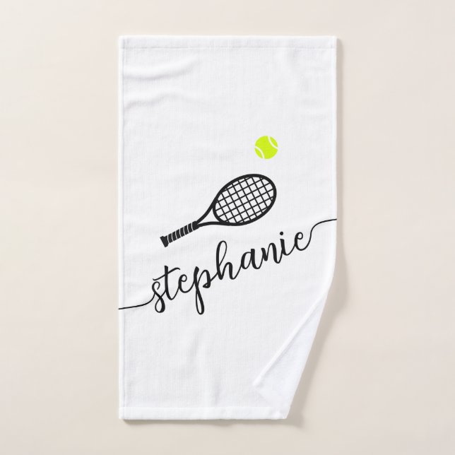 Tennis Personnalisé Script Nom de la main serviett (Serviette à main)