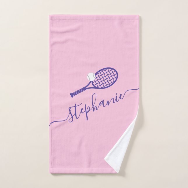 Tennis Personnalisé Script Nom de la main serviett (Serviette à main)