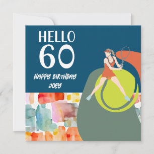 Tennis Player joue au tennis 60e anniversaire