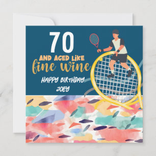 Tennis Player joue au tennis 70e anniversaire