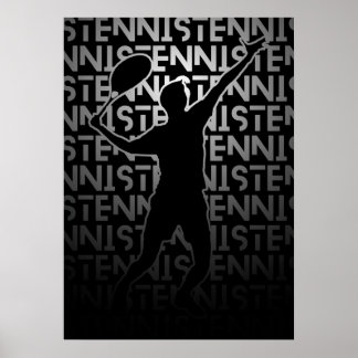 Tennis Poster | Metallic color | Tennis Gift