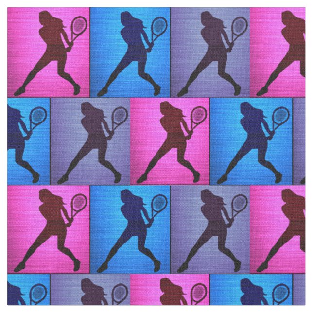 Tennis Rose, Violet, Tissu De Carrelage Bleu (Fermer)
