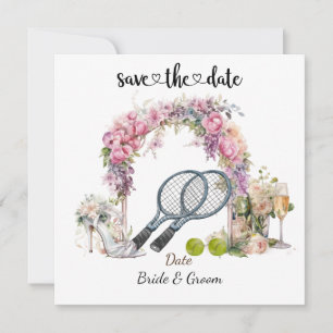 Tennis Sauver la date Invitation au mariage