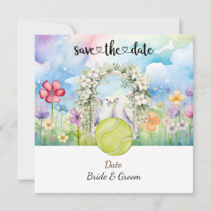 Tennis Save the date Invitation de mariage Party
