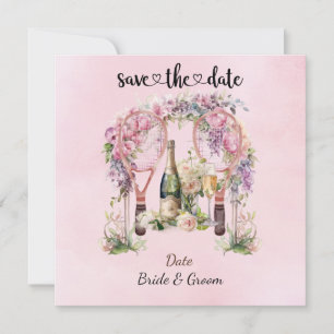 Tennis Save the date Invitation de mariage Party