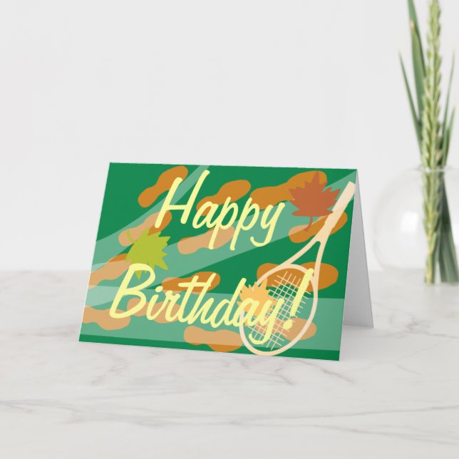 Tennis Sport Carte d'Anniversaire Design (Devant)