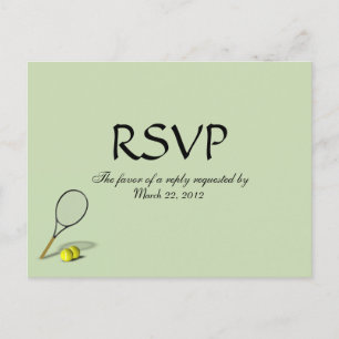 Tennis Sport RSVP Diner Choix Carte Postale