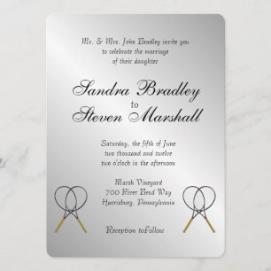 Tennis Thème Sports Mariage Invitations