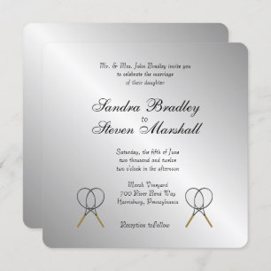 Tennis Thème Sports Mariage Invitations