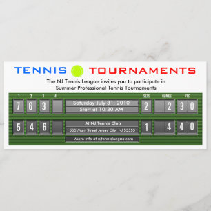 Tennis Tournaments Invitation Tableau de bord 3