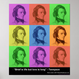 Tennyson "L'amour est long" Citation PopArt Poster