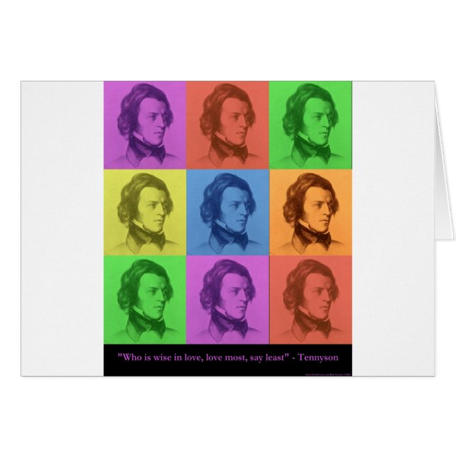 Tennyson "Love Is Long" Pop Art Gifts & Tees (Devant horizontal)